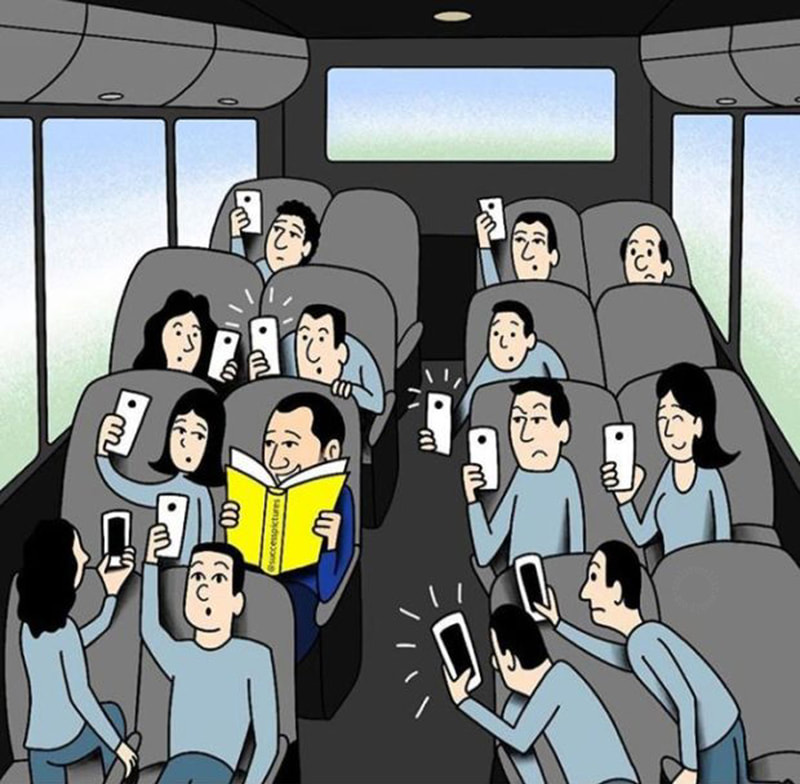 14 passengers, 1 book...