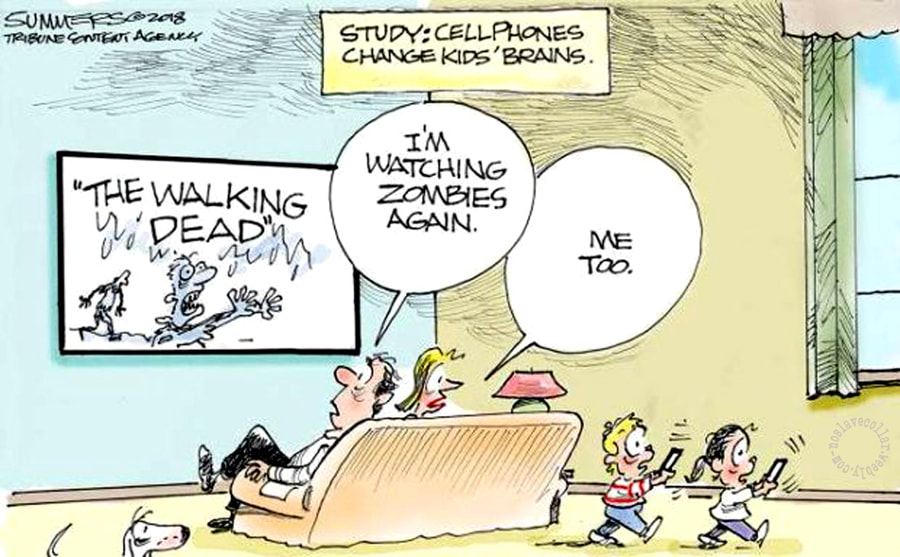 Study - Cellphones change kids' brains, kids using phones are zombies