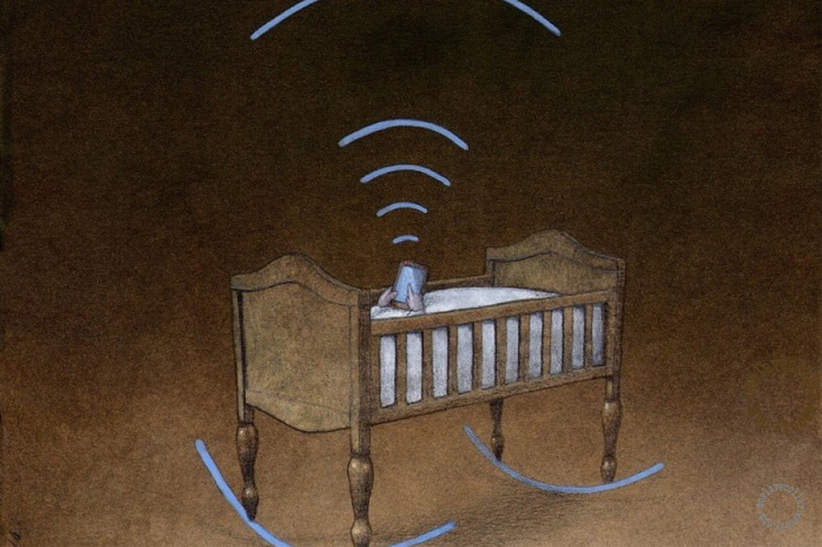 Radiation or Wifi, rocking baby's cradle