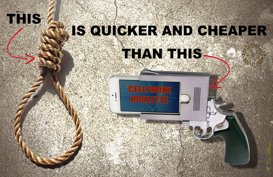 This (rope) is quicker and cheaper than this (cellphone roulette)