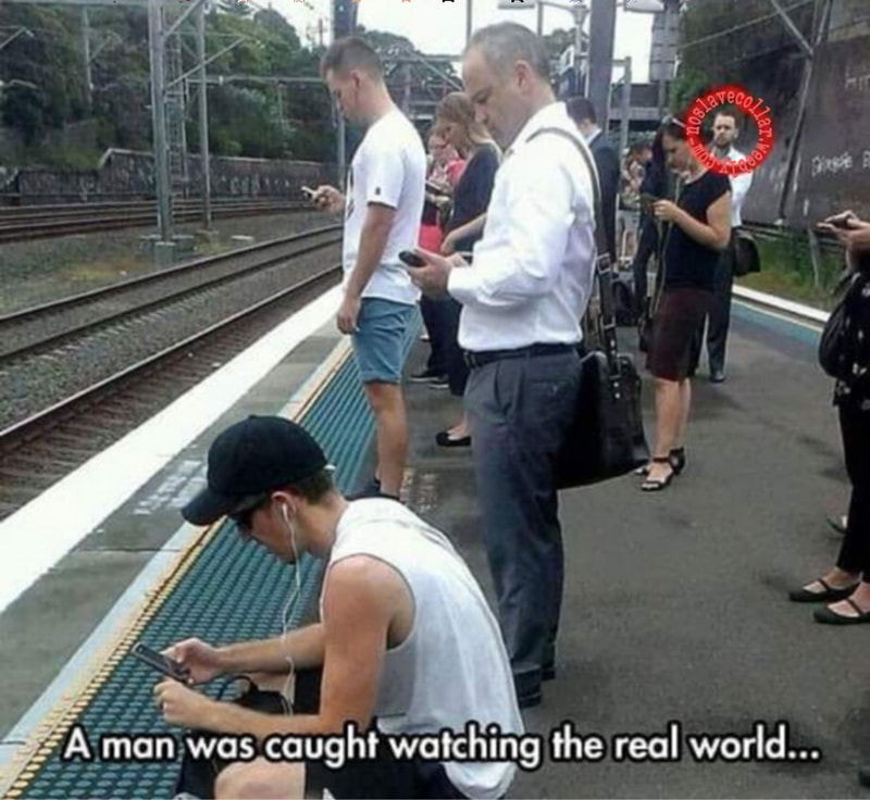 A man was caught watching the real world...