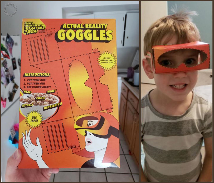 Actual Reality Goggles from a box of Reeses' Puffs