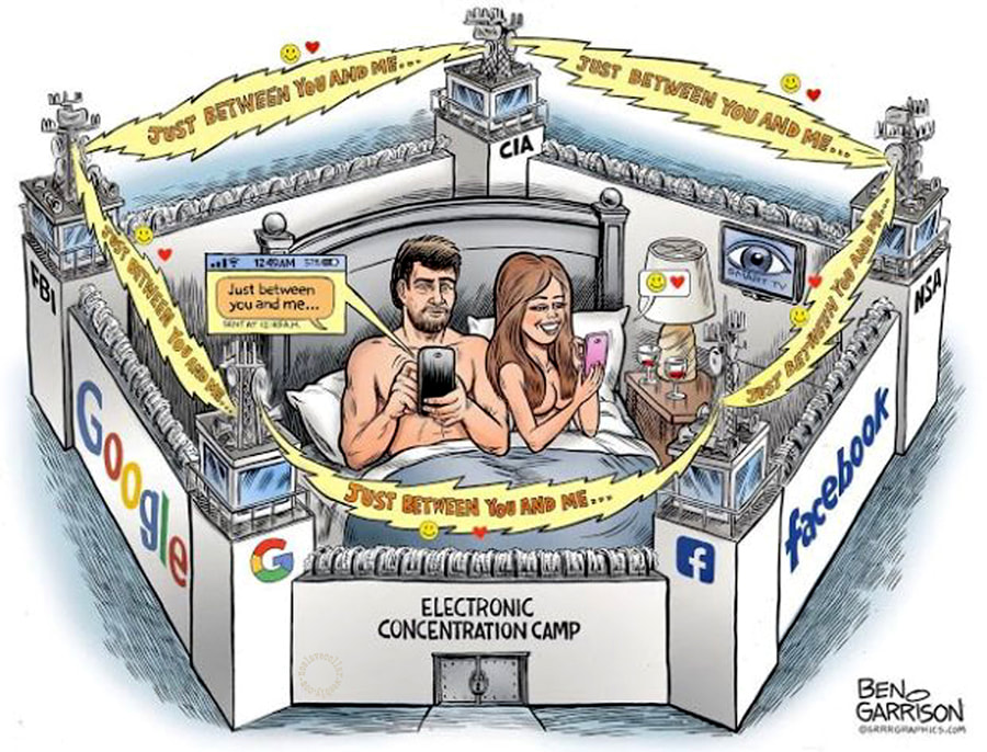 Electronic concentration camp, by Ben Garrison