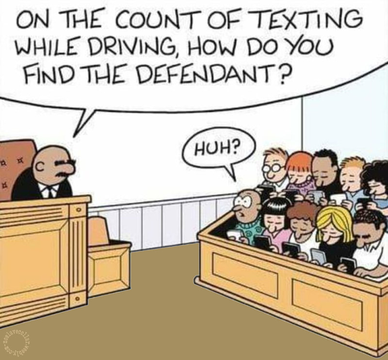 On the count of texting while driving, how do you find the defendant?