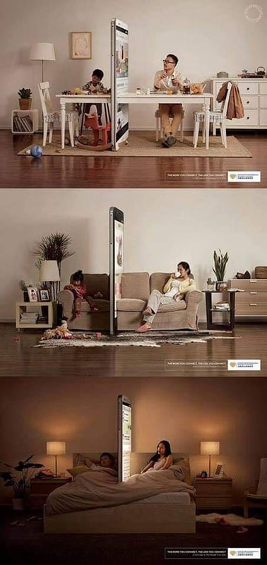 Family is disconnected (3 awareness campaign posters)