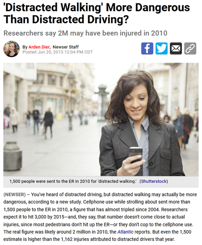 Distracted walking more dangerous than distracted driving? You've heard of distracted driving, but distracted walking may actually be more dangerous, according to a new study…