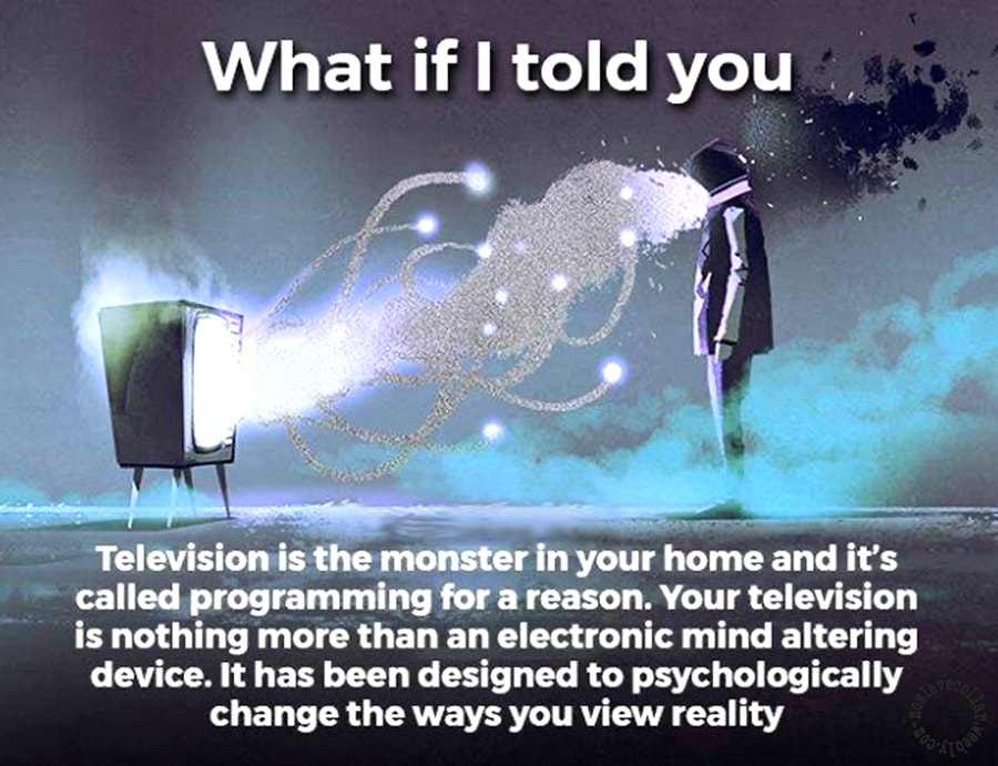 What if I told you - Television is the monster in your home and it's called programming for a reason. Your television is nothing more than an electronic mind altering device. It has been designed to psychologically change the ways you view reality