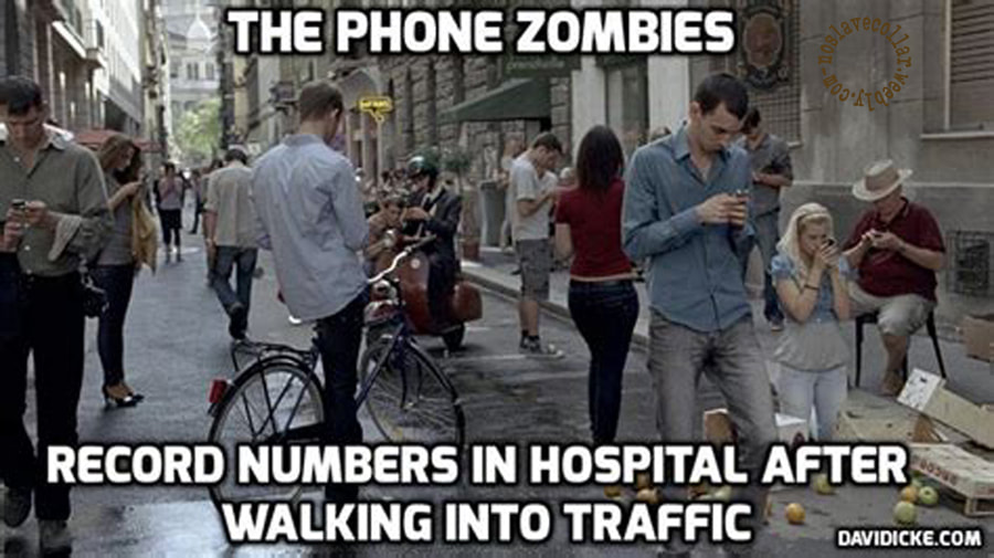 The phone zombies - record numbers in hospital after walking into traffic