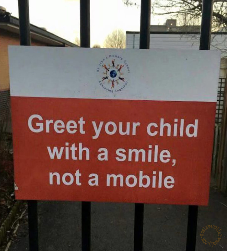 Greet your child with a smile, not a mobile