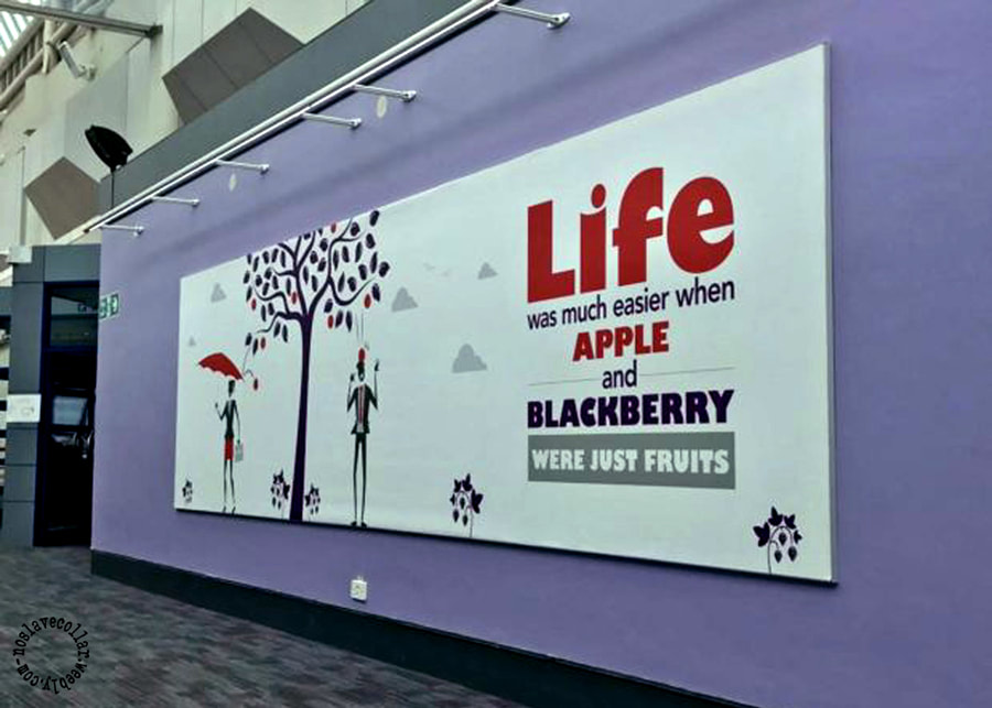 At a national conference on health and well-being in the UK - "Life was much easier when apple and blackberry were just fruits."