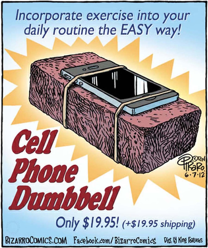 Incorporate exercise into your daily routine the easy way with the Cell Phone Dumbbell ($19.95 + $19.95 shipping)