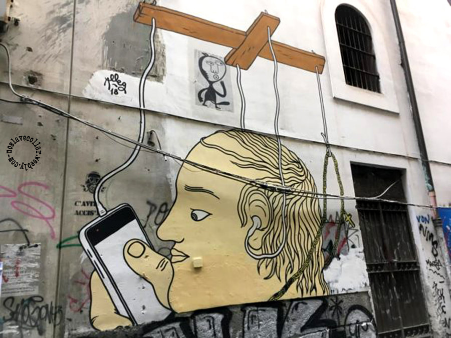 Wall art in Naples, Italy